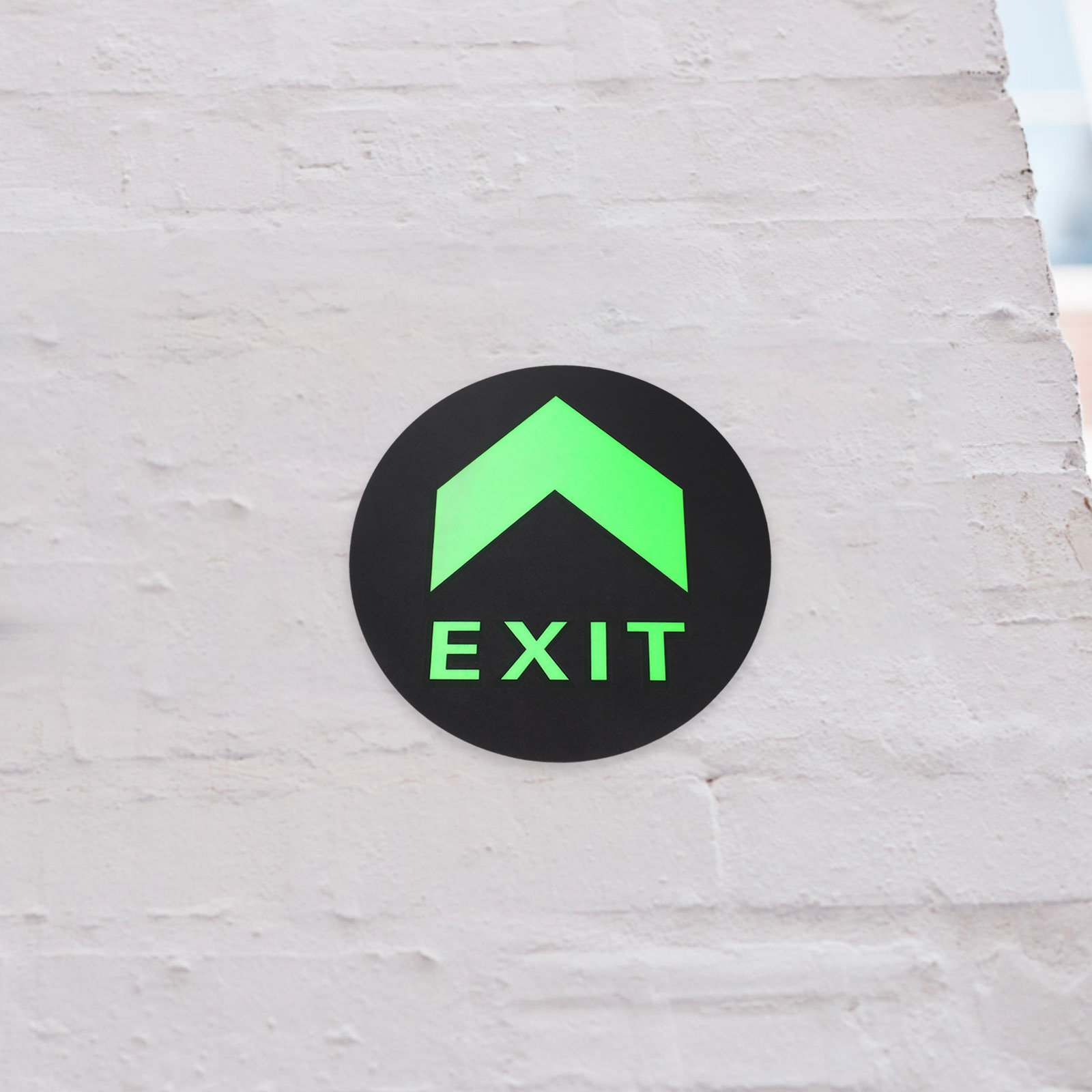 Emergency Exit Sign - 5Pcs Exit Sign Stickers Glow in