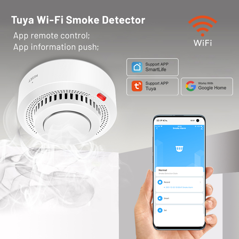 Tuya Smart WiFi Smoke Sensor F - Smoke Detector Interconnected recensie en prijs