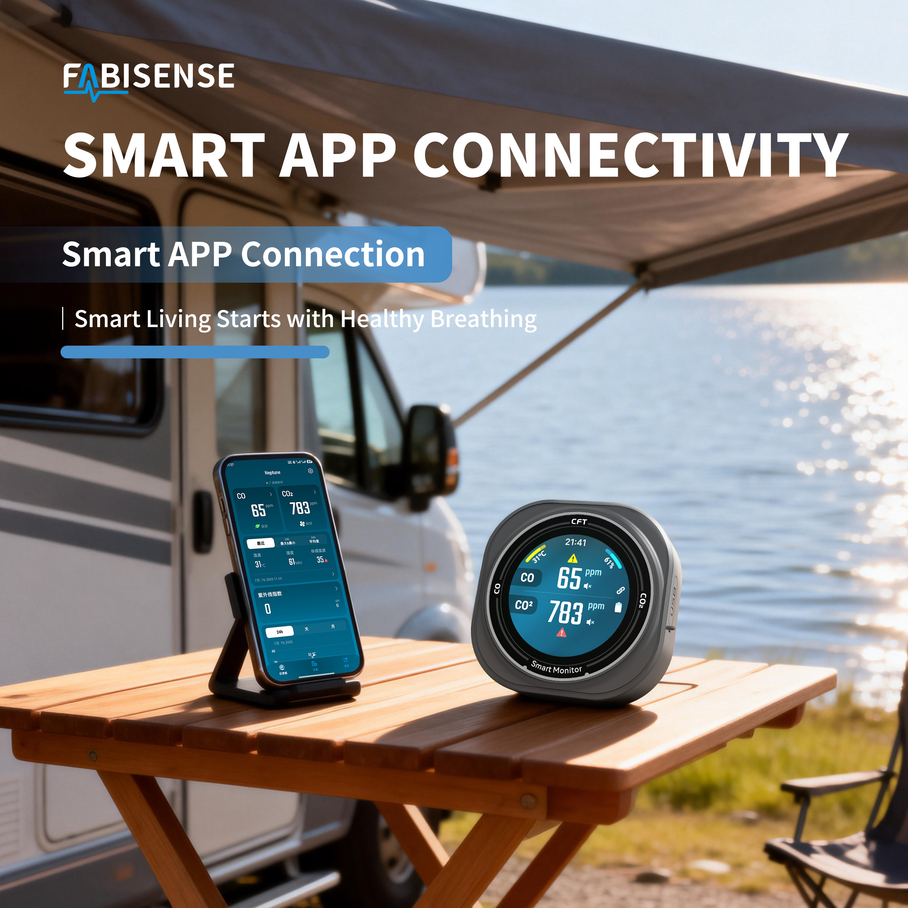 FABISENSE Portable Air Quality - Co Detector Plug recensie en prijs