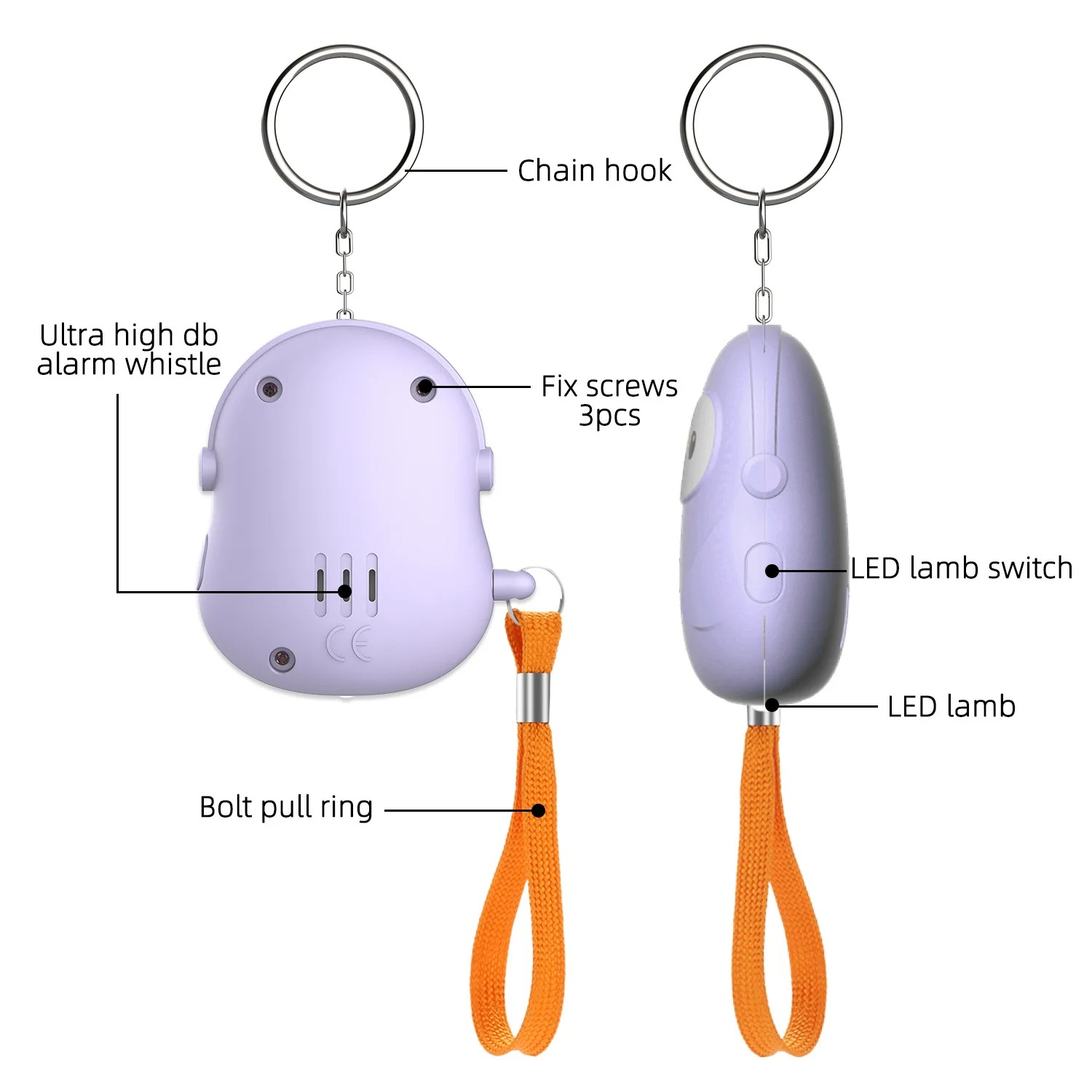 Personal Self Defense 5Pcs Ala - Personal Alarm Keychain recensie en prijs