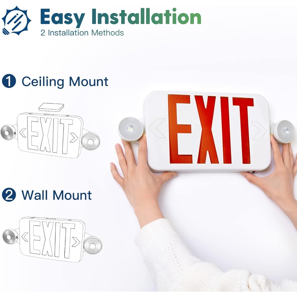 2 Pack Exit Sign with Emergenc - Emergency Exit Sign recensie en prijs