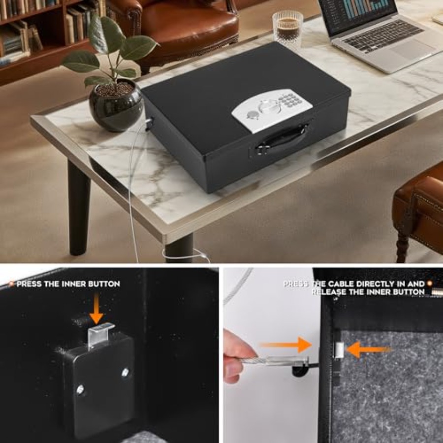 Portable Metal Safe Box with D - Fire Safe Document recensie en prijs