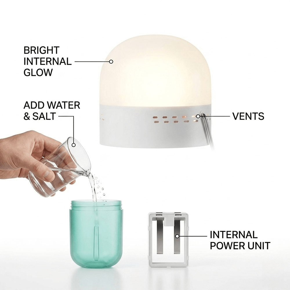 Portable Saline Lamp Compact 6 - Power Outage Light recensie en prijs