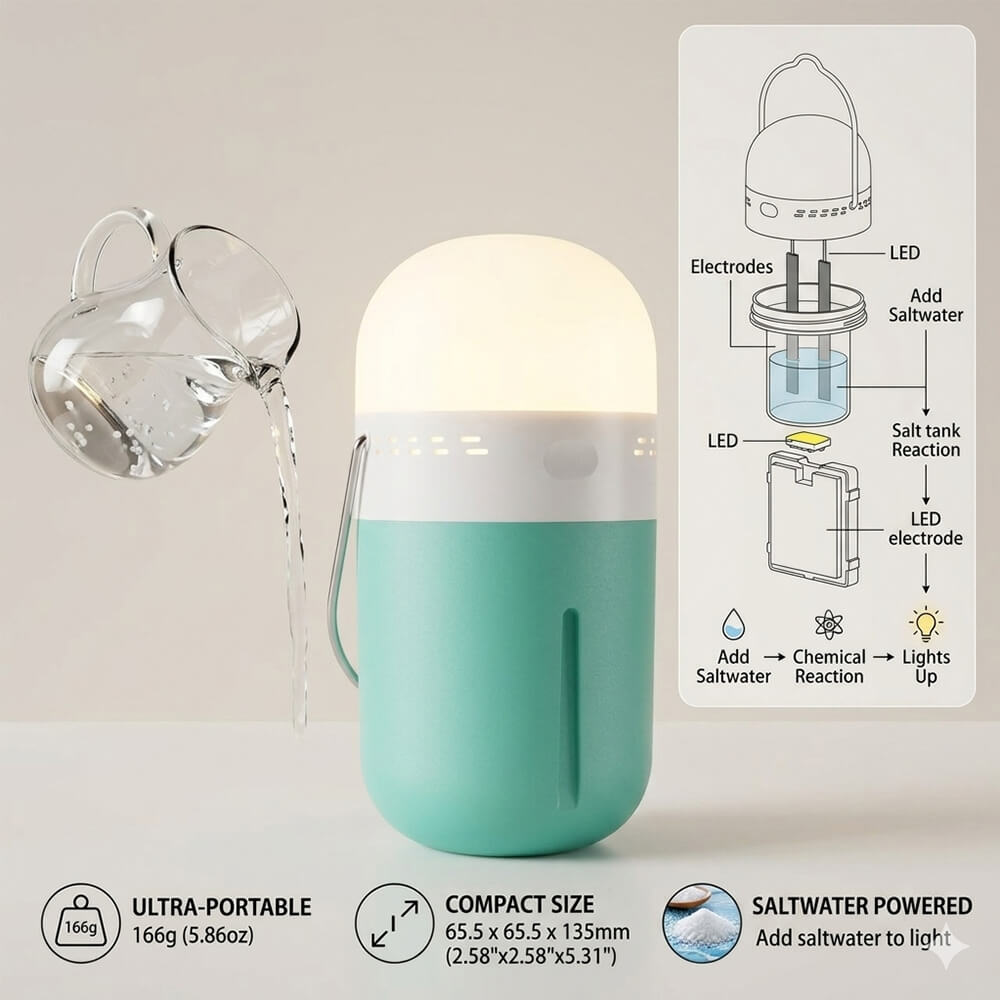 Portable Saline Lamp Compact 6 - Power Outage Light recensie en prijs