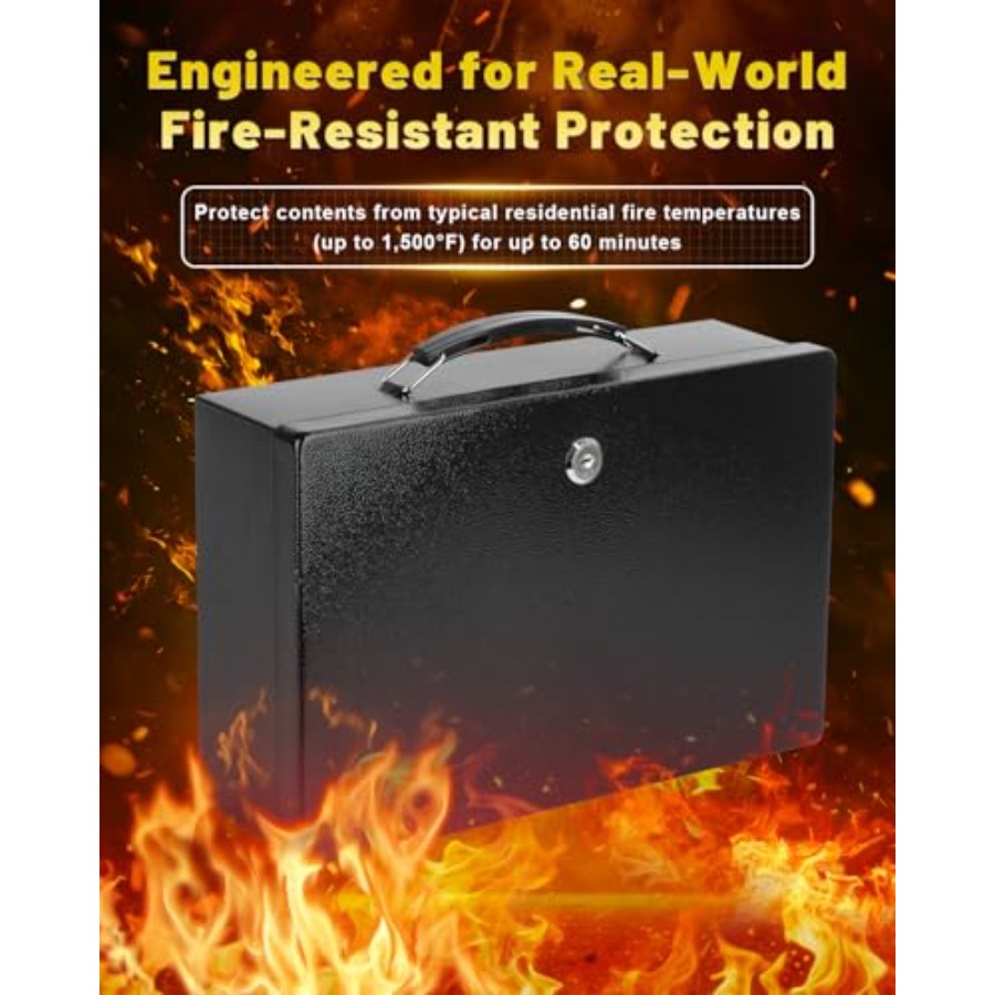 Fireproof Document Box with Ke - Fire Safe Document recensie en prijs