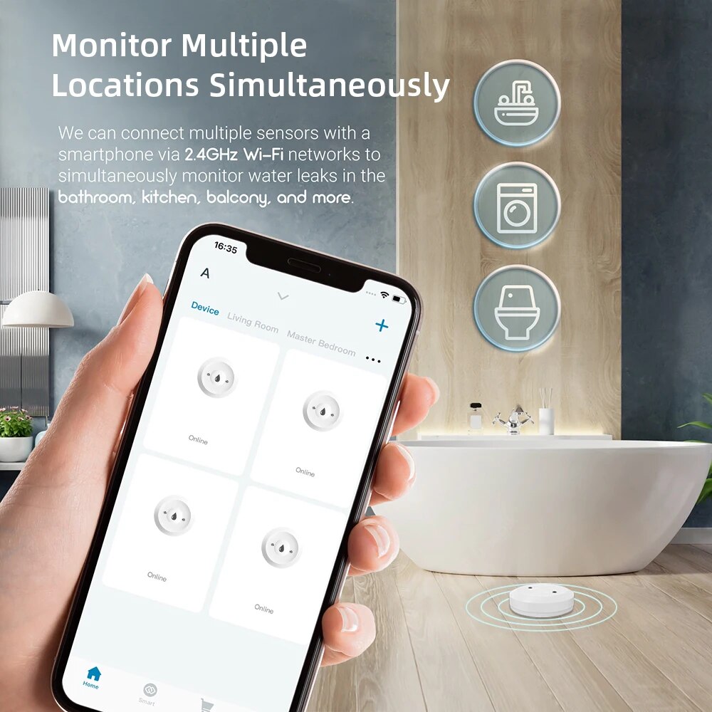 Zigbee Water Leak Sensor for T - Water Alarm Sensor recensie en prijs