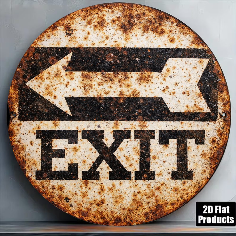 2D Metal Sign 8x8in/20x20cm Re - Emergency Exit Sign recensie en prijs