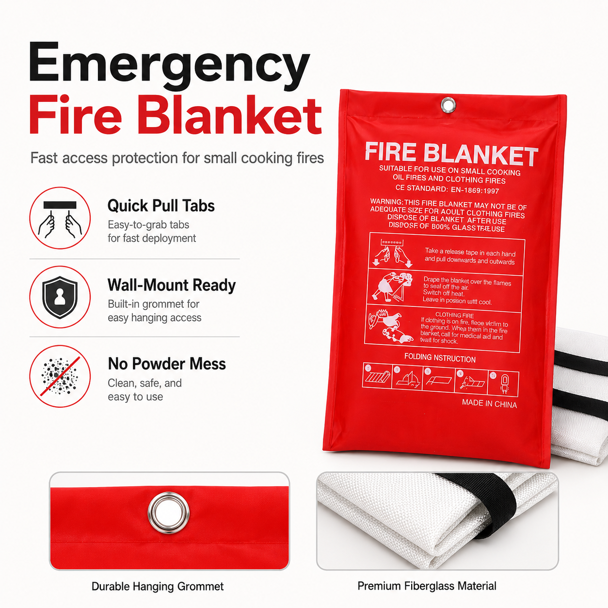 Fire Blanket / Emergency FireB - Fire Blanket Kitchen recensie en prijs