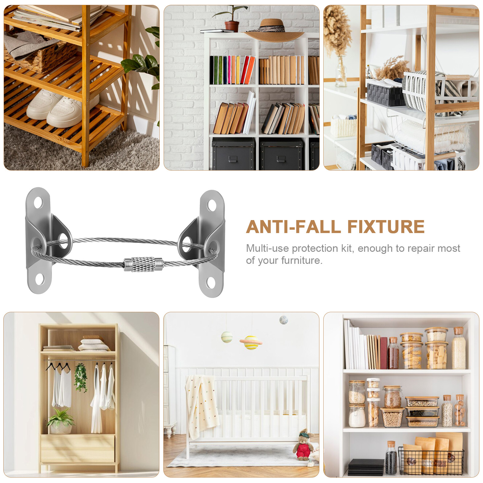 6Sets Earthquake Bookshelf Anc - Earthquake Anchor Strap recensie en prijs