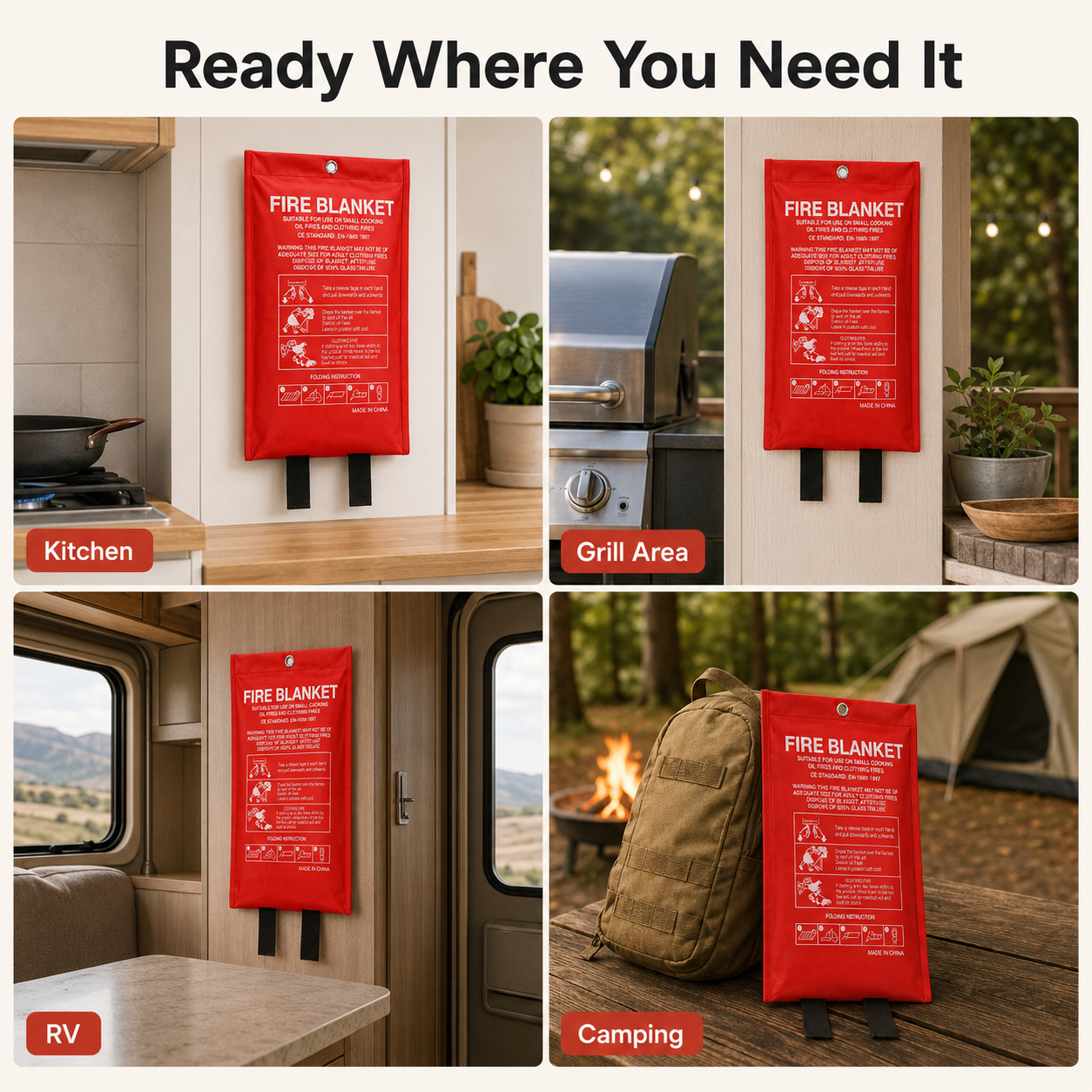 Emergency Fire Blanket For Hom - Fire Blanket Kitchen recensie en prijs