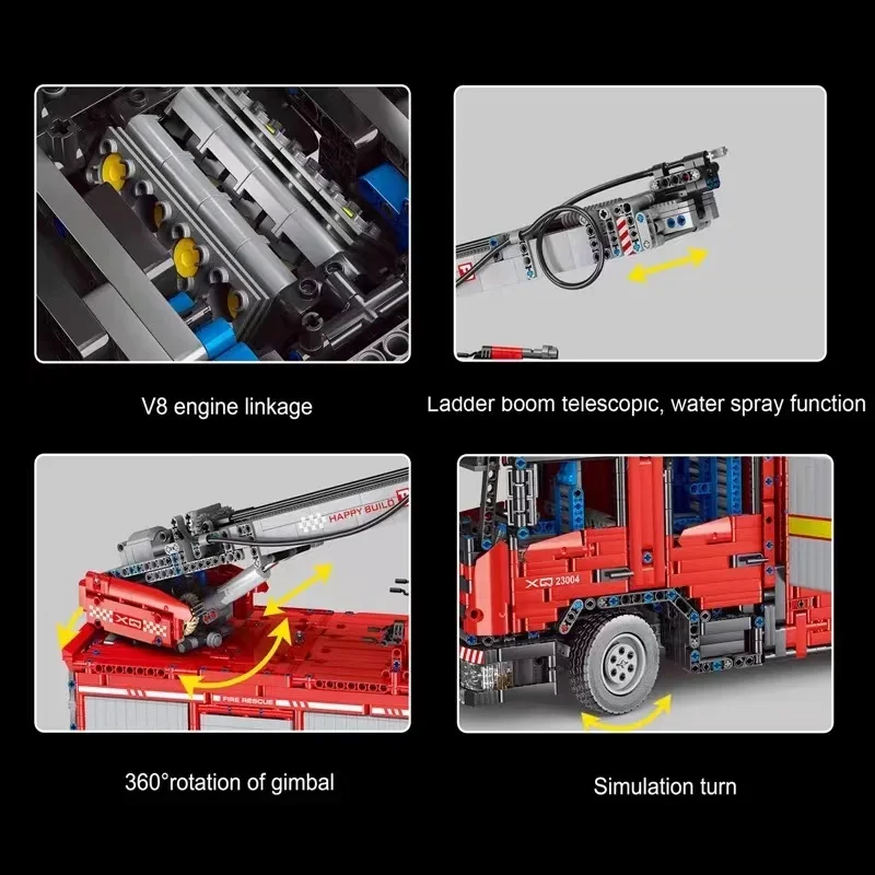 YC-23004 5133Pcs APP Car Model - Fire Escape Ladder recensie en prijs