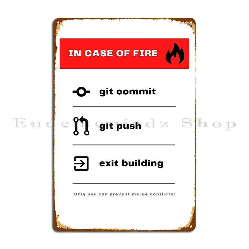 In Case Of Fire Git Commit Git - Emergency Exit Sign recensie en prijs